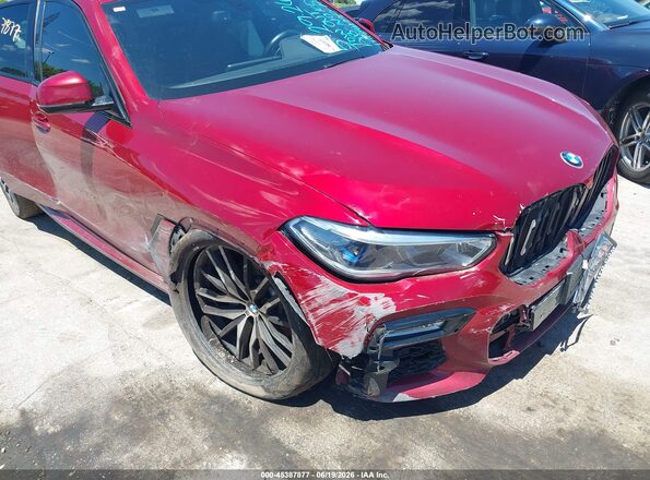 5UXCY6C06M9E36343 2021 BMW X6 Red Front view