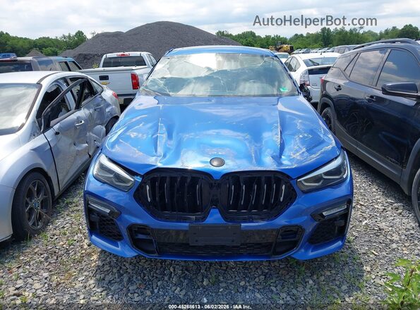 5UXCY6C07L9C66010 2020 BMW X6 Blue Vista del cuadro de instrumentos