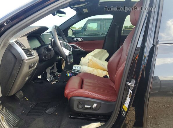 5UXCY6C07N9K31273 2022 BMW X6 Black Front interior view