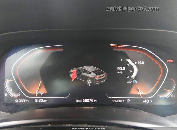 5UXCY6C08L9D00858 2020 BMW X6 Черный Вид задних сидений