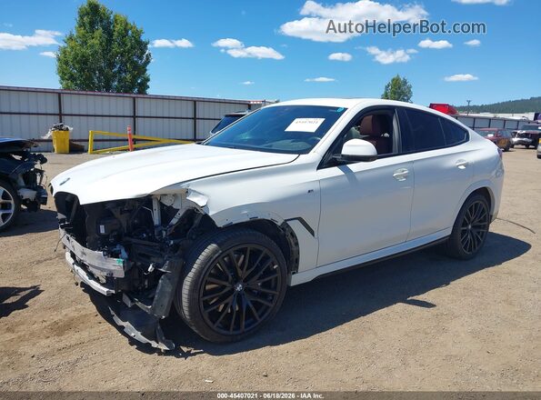 5UXCY8C02M9D74144 2021 BMW X6 White წინა მარცხენა ხედი სამი მეოთხედიდან