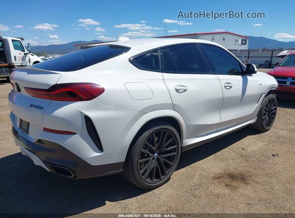 5UXCY8C02M9D74144 2021 BMW X6 White უკანა მარჯვენა