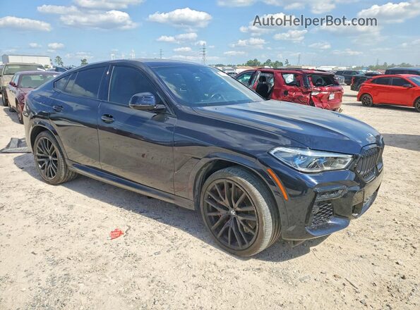 5UXCY8C02N9M16259 2022 BMW X6 Black Передня права чверть