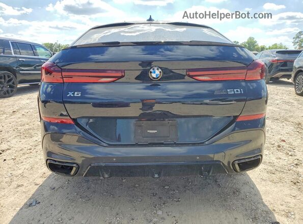 5UXCY8C02N9M16259 2022 BMW X6 Black Вид ззаду