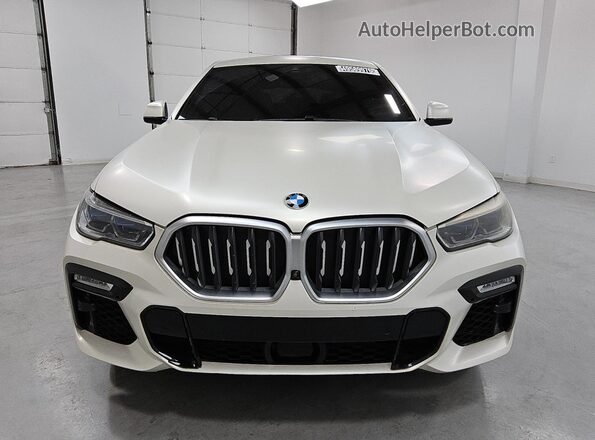 5UXCY8C04M9E21187 2021 BMW X6 White 