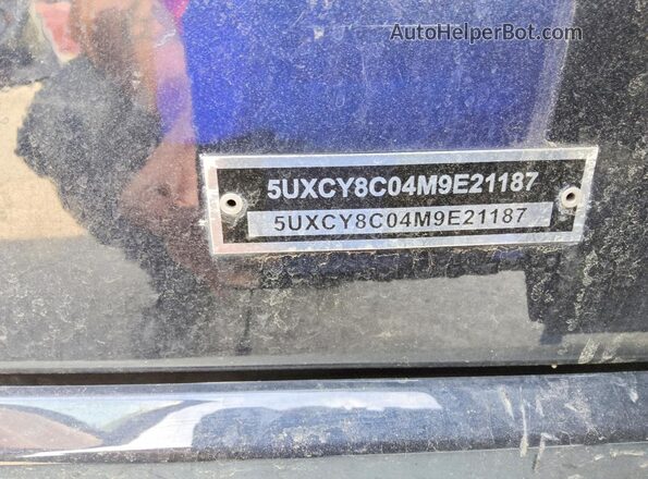 5UXCY8C04M9E21187 2021 BMW X6 White Widok naklejki z numerem VIN
