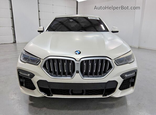 5UXCY8C04M9E21187 2021 BMW X6 White Widok z przodu