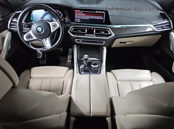 5UXCY8C04M9E21187 2021 BMW X6 White 