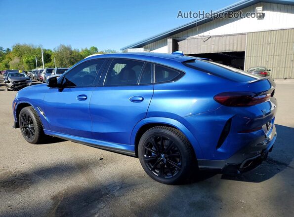 5UXCY8C07L9B19603 2020 BMW X6 Blue Հետևի ձախ
