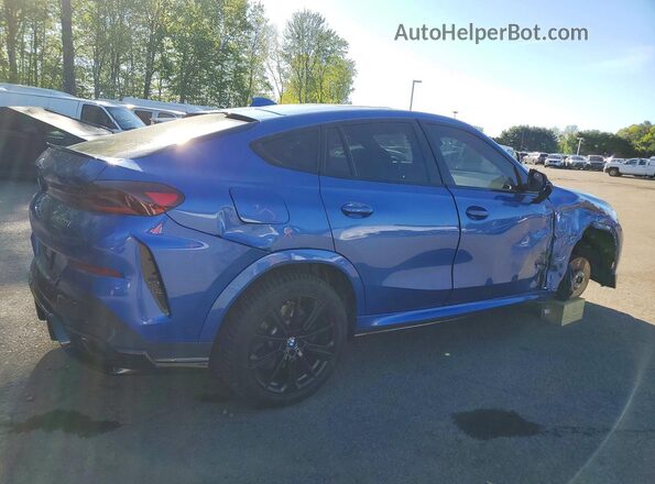 5UXCY8C07L9B19603 2020 BMW X6 Blue Հետևի աջ