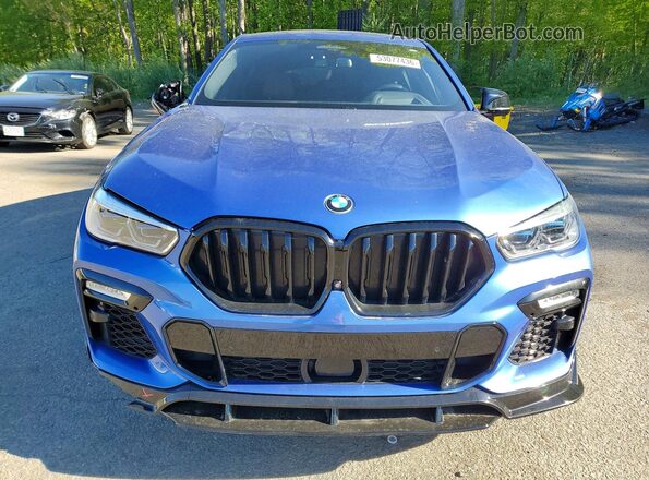 5UXCY8C07L9B19603 2020 BMW X6 Blue Դիմացի տեսք