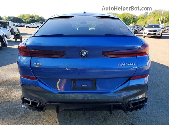 5UXCY8C07L9B19603 2020 BMW X6 Blue Հետևի տեսք