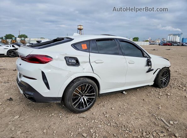 5UXCY8C07M9D95829 2021 BMW X6 White Задня права чверть