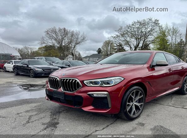5UXCY8C09M9E51267 2021 BMW X6 Red Przód lewy