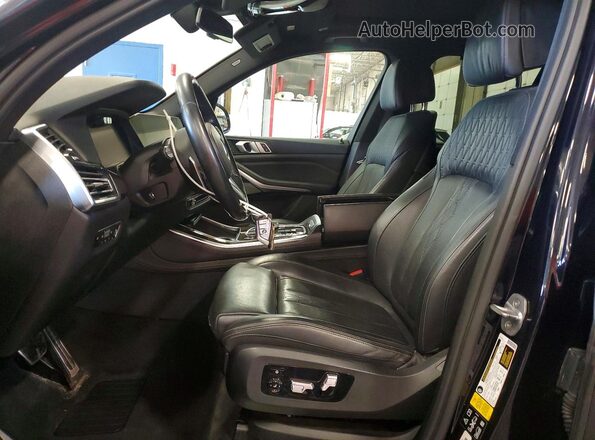 5UXJU2C56KLN64800 2019 BMW X5 Blue Вид салону спереду