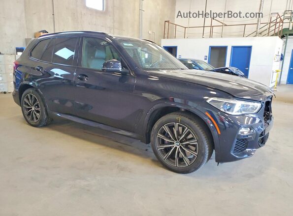 5UXJU2C56KLN64800 2019 BMW X5 Blue Передня права чверть