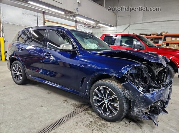 5UXJU4C01LLE45881 2020 BMW X5 Blue Delantero derecho