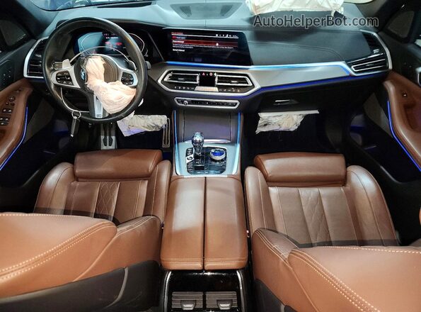 5UXJU4C01LLE45881 2020 BMW X5 Blue Vista del salpicadero
