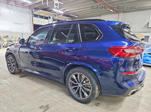 5UXJU4C01LLE45881 2020 BMW X5 Blue Trasero izquierdo