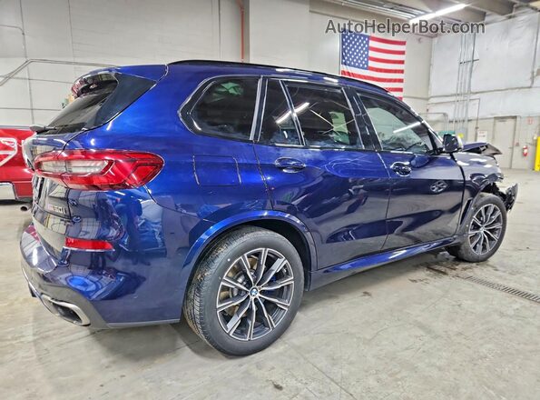 5UXJU4C01LLE45881 2020 BMW X5 Blue Trasero derecho