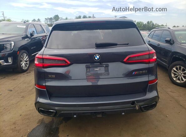 5UXJU4C02L9B93880 2020 BMW X5 Blue Rear view