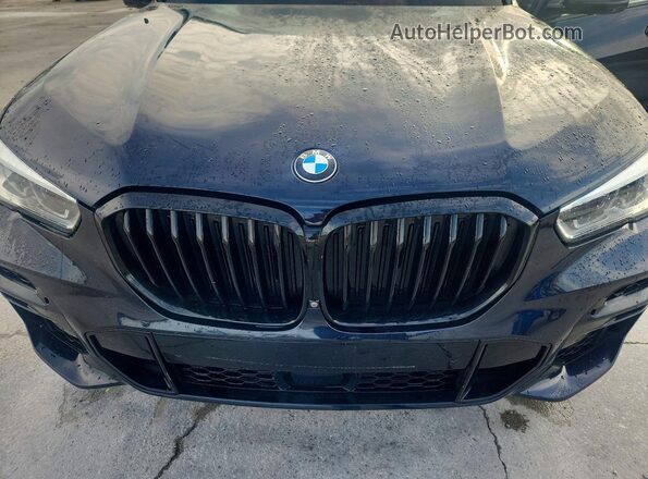 5UXJU4C07N9L72741 2022 BMW X5 Blue Engine compartment view