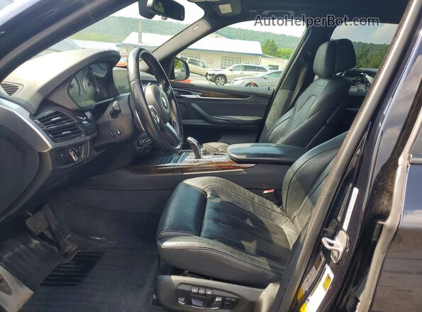 5UXKR0C38H0V69905 2017 BMW X5 Black წინა სალონის ხედი