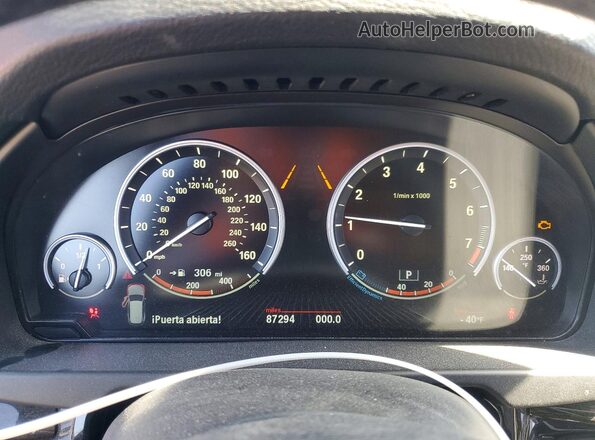 5UXKR0C38H0V72075 2017 BMW X5 Black Instrument cluster view