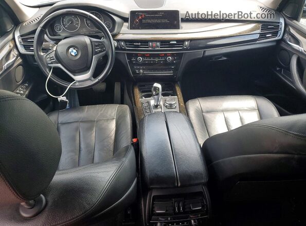5UXKR0C51G0P23452 2016 BMW X5 Gray Առջևի վահանակի տեսք