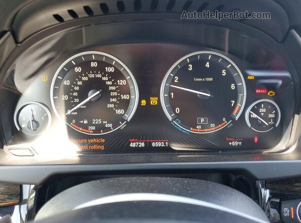 5UXKR2C38H0X04764 2017 BMW X5 Black Widok zestawu wskaźników
