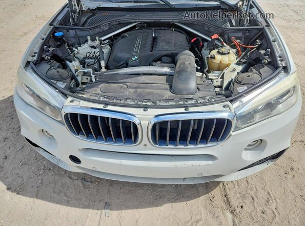 5UXKR2C50H0U19722 2017 BMW X5 White ძრავის განყოფილების ხედი