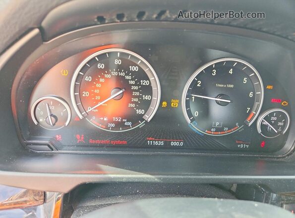 5UXKR2C50H0U19722 2017 BMW X5 White ხელსაწყოთა პანელის ხედი