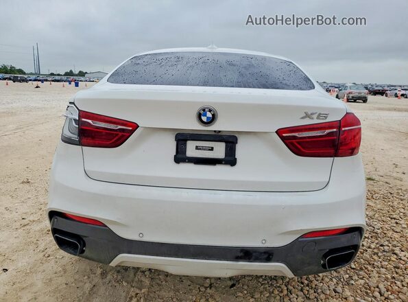 5UXKU0C51J0G80692 2018 BMW X6 White Rear view