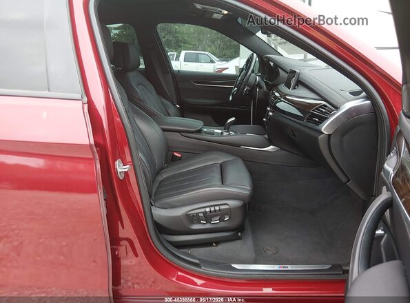 5UXKU2C32H0U29309 2017 BMW X6 Red Widok wnętrza z przodu
