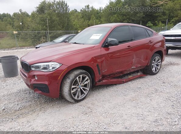5UXKU2C32H0U29309 2017 BMW X6 Red Przód lewy