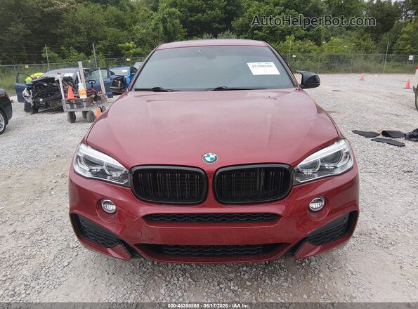 5UXKU2C32H0U29309 2017 BMW X6 Red Widok zestawu wskaźników
