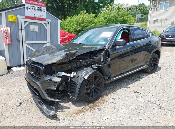 5UXKU2C58H0N84903 2017 BMW X6 Black წინა მარცხენა ხედი სამი მეოთხედიდან
