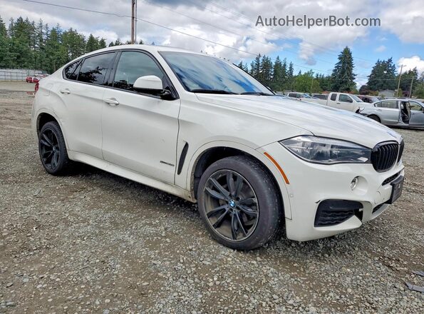 5UXKU2C59J0Z62099 2018 BMW X6 White Front right