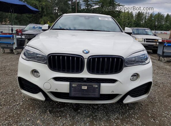 5UXKU2C59J0Z62099 2018 BMW X6 White Front view