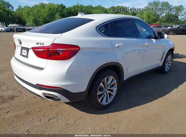 5UXKU6C35H0W38423 2017 BMW X6 White Հետևի աջ