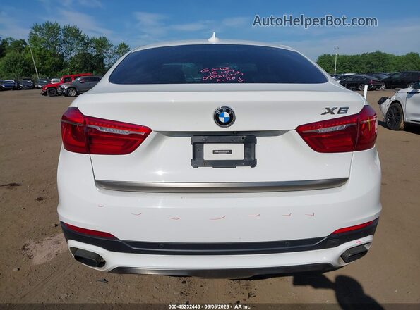 5UXKU6C35H0W38423 2017 BMW X6 White 