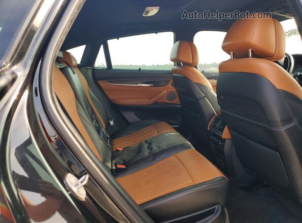 5UXKU6C57G0R33829 2016 BMW X6 Black Rear interior view