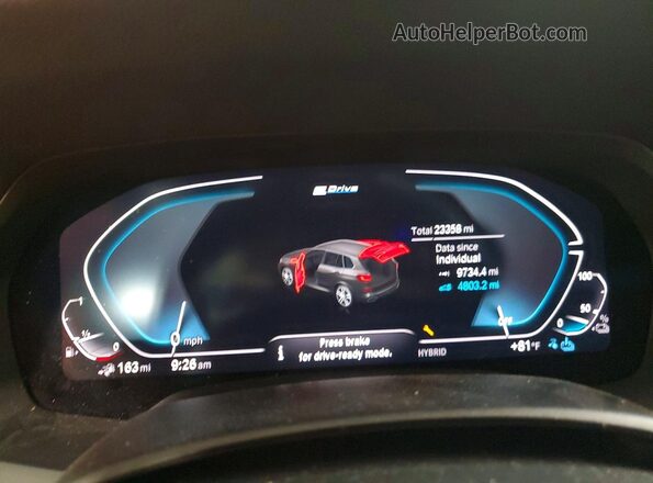 5UXTA6C09P9S05510 2023 BMW X5 Черный Вид щитка приборов