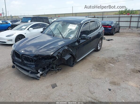 5UXTR7C50KLE88890 2019 BMW X3 Black Передня ліва чверть