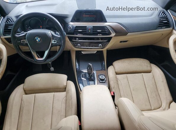 5UXTR7C50KLF23766 2019 BMW X3 Black Вид панелі приладів