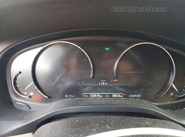 5UXTR7C50KLF23766 2019 BMW X3 Black Вид щитка приладів