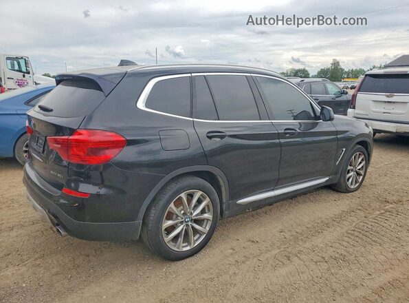5UXTR7C50KLF23766 2019 BMW X3 Black Задня права чверть