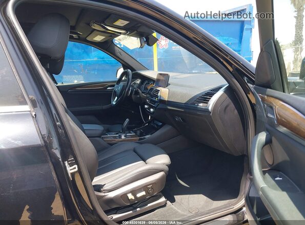 5UXTR7C50KLF31673 2019 BMW X3 Black Вид салону спереду