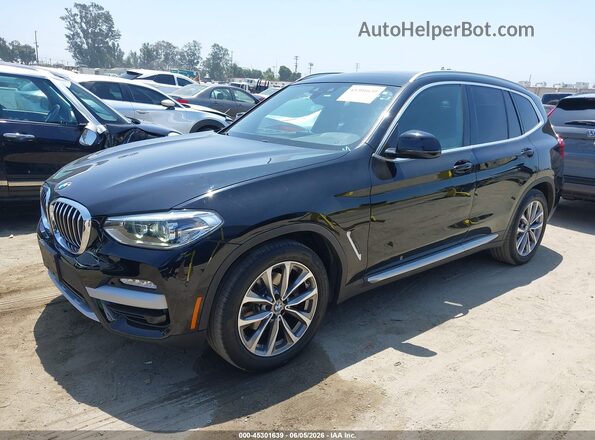 5UXTR7C50KLF31673 2019 BMW X3 Black Передня ліва чверть