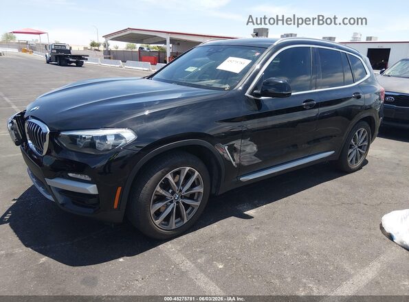 5UXTR7C50KLF36484 2019 BMW X3 Black Передня ліва чверть